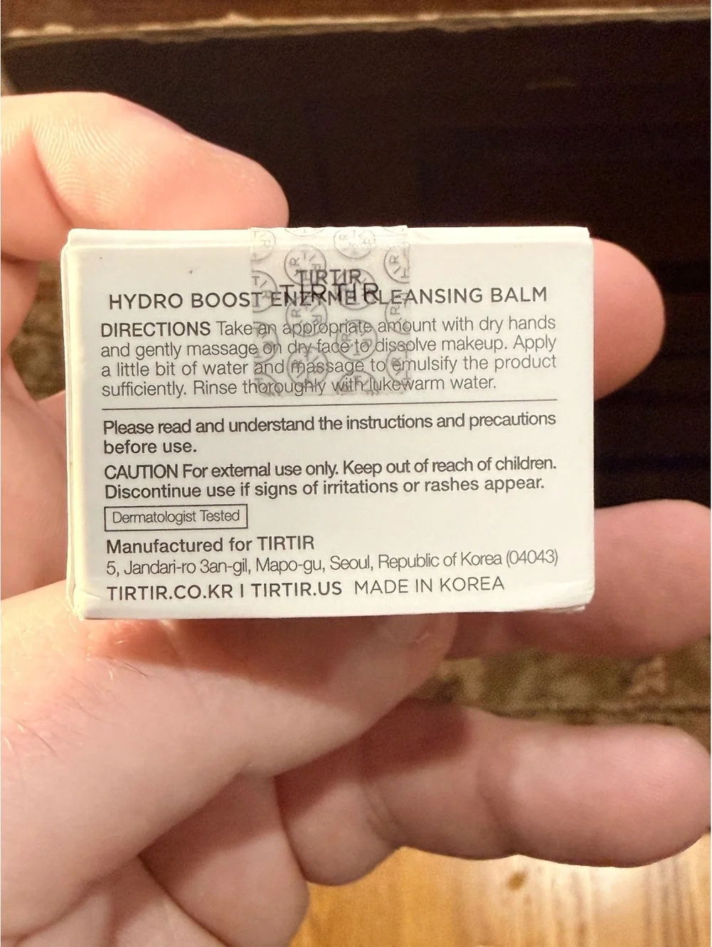 TIRTIR Hydro Boost Enzyme Cleansing Balm 9ml Pore-Purifying Makeup Remover